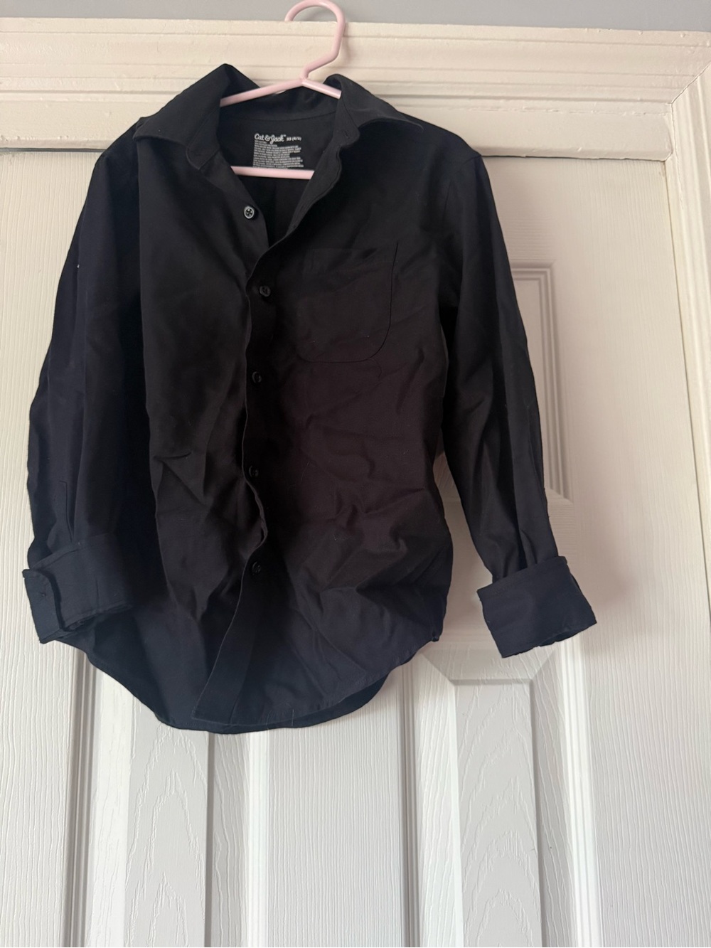 Cat & Jack Black Cotton-Blend Shirt - XS (4/5)